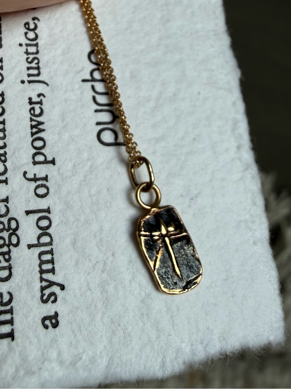 Pyrrha Dagger 14k Talisman